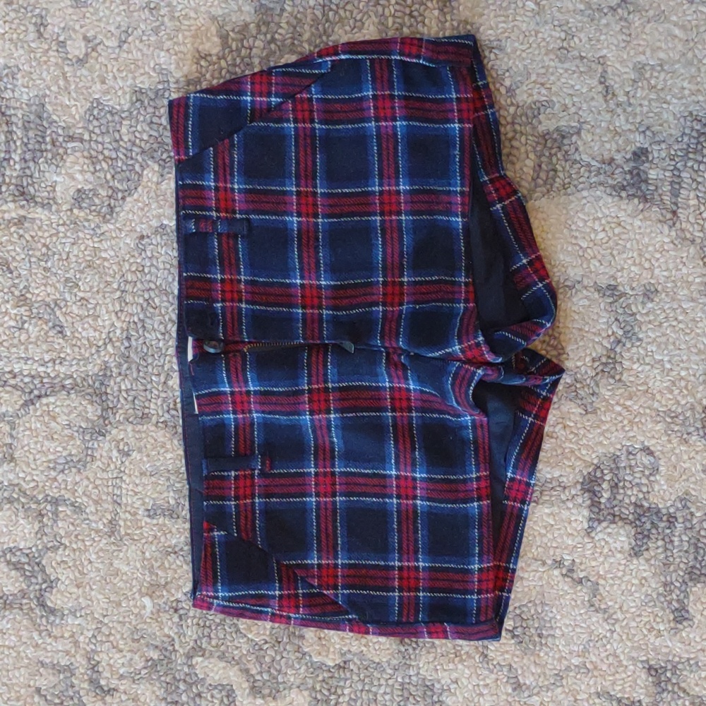 Hollister Plaid Wool Shorts